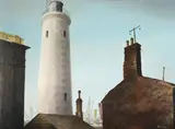 The Lighthouse by Felix Kelly, 1950, oil, sold Mar 2022