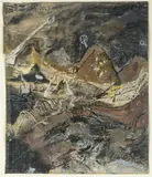 Outcast Coal Production by Graham Sutherland, 1947, Mixed media on paper, sold Mar 2022