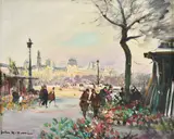La FleuristeOil on canvas Signed (lower left) further signed (verso)33.5 x 41cm (13 x 16 in.)Provenance:Omell Galleries, London by Jules Rene Herve, oil, sold Mar 2022