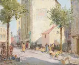 Pottery and Flowers by William Lee Hankey, 1947, oil, sold Mar 2022