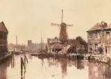 Evening, GoudaOil on canvasSigned (lower left)66 x 91.5cm (25 x 36 in.)Provenance:P by Edward Seago, oil, offered Mar 2022