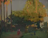 On The Way to The Well by Gerald Kelly, oil, sold Mar 2022