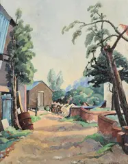 Woodham Ferrers by Harold Steggles, 1938, oil, sold Mar 2022