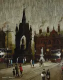 The Albert MemorialOil on boardSigned (lower left)32 x 25cm (12½ x 9¾ in.)Provenance:The Selwyn Demmy Collection by Arthur Delaney, oil, sold Mar 2022