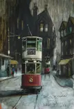 Study of Manchester tramOil on boardSigned, titled, and dated 1961 (lower right)34 x 22cm (13¼ x 8½ in.)Provenance:The Selwyn Demmy Collection by Arthur Delaney, 1961, oil, sold Mar 2022