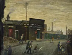 Street Scene - Ancoats by Arthur Delaney, oil, sold Mar 2022