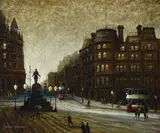DeansgateOil on boardSigned (lower left)37 x 44.5cm (14½ x 17½ in.)Provenance:The Selwyn Demmy Collection by Arthur Delaney, oil, sold Mar 2022