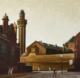 Strangeways by Arthur Delaney, oil, sold Mar 2022
