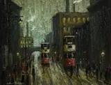 Bridge beyond by Arthur Delaney, oil, sold Mar 2022