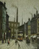 A Lancashire TownOil on boardSigned (lower right); titled (verso)34 x 28cm (13¼ x 11 in.)Provenance:The Selwyn Demmy Collection by Arthur Delaney, oil, sold Mar 2022