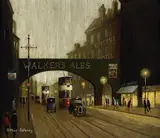 The Queen's Hotel by Arthur Delaney, oil, sold Mar 2022