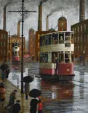 Trams and Mills by Arthur Delaney, Oil on boardSigned, sold Mar 2022