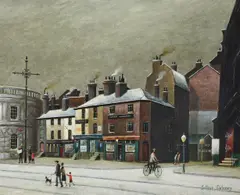Oldham Road by Arthur Delaney, oil, sold Mar 2022