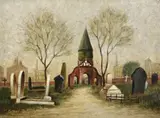 The CemeteryOil on boardSigned (lower left)21 x 28cm (8¼ x 11 in.)Provenance:The Selwyn Demmy Collection by Arthur Delaney, oil, offered Mar 2022