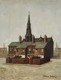 Houses by a churchOil on boardSigned (lower right)25.5 x 19.5cm (10 x 7½ in.)Provenance:The Selwyn Demmy Collection by Arthur Delaney, oil, sold Mar 2022