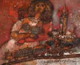 Les jours se suivent a St by Théo Tobiasse, oil, sold Mar 2022