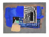 Etaples Evening by Alistair Grant, Mixed media and collage on paper, sold Mar 2022