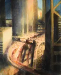 Queensway Looking East, Hong Kong IOil on canvas Signed, dated '94 and titled (verso)109.5 x 91.5cm (43 x 36 in.)Provenance:Marlborough Fine Art, London by Bill Jacklin, oil, offered Mar 2022