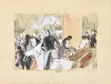 Lyons Corner House Pencil by Rodrigo Moynihan, 1939, Pencil, watercolour and bodycolourSigned, titled, and dated, sold Mar 2022