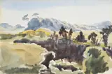 Near Carbis Bay, CornwallWatercolourSigned (lower left)12.5 x 19cm (4¾ x 7¼ in.)Executed in 1950 by Walter James Steggles, 1950, watercolor, sold Mar 2022