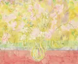Sweet Peas in a VaseWatercolour and pencil 64.5 x 78cm (25¼ x 30½ in.)Provenance:Sale, Christie's, South Kensington, 28 January 2015, lot 619 by Norman Adams, pencil, sold Mar 2022