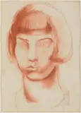 Head of a girl by Frank Dobson, drawing, sold Mar 2022