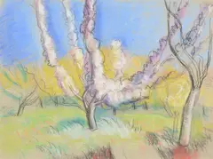 Blossom treesColoured chalks22.5 x 30.5cm (8¾ x 12 in.)UnframedProvenance:The Artist's EstateGillian Jason Gallery, London Condition Report: Unframed by Frank Dobson, drawing, sold Mar 2022