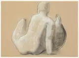 Seated nude by Frank Dobson, drawing, offered Mar 2022