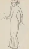 The tennis player by John Duncan Fergusson, drawing, sold Mar 2022