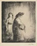 The Fruit Sellers & The Brook & 3 x Time Magazines by Augustus John, pencil, sold Mar 2022