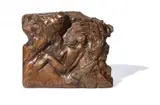Maquette for Man and Eagle Relief by Elisabeth Frink, 1967, sculpture, sold Mar 2022