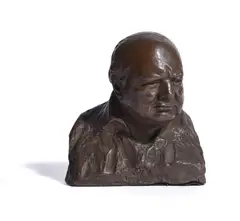 Bust of Sir Winston Churchill by Oscar Nemon, sculpture, sold Mar 2022