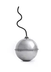BombPolished aluminium and brassSigned, titled, dated 1998 and numbered 4/8 (on the underside)27.5 x 27.5cm (10¾ x 10¾ in.)Literature:A by Clive Barker, 1998, sculpture, sold Mar 2022