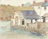 House by an Estuary by Fred Yates, Oil on board, offered Feb 2022