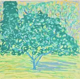 Apple Tree Oil on card Signed (lower right) 44 x 44cm (17¼ x 17¼ in.) Provenance: Francis Kyle Gallery, London Condition Report: Unexamined out of glazed frame by Jean-Marie Toulgouat, Oil on card, sold Feb 2022