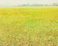 Buxhall Meadow by Lionel Bulmer, Oil on board, offered Feb 2022