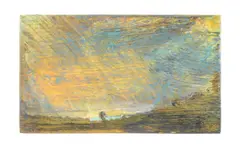 The first swallow from my beloved grandma flew into my by Melita Denaro, Oil on panel, sold Feb 2022