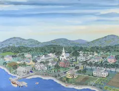 Aldrich Landing by Maxwell Mays, Gouache, offered Feb 2022