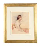 Edward Hugh Leycester-Penrhyn by George Richmond, 1859, Pencil and watercolour heightened with white, a pair The first signed and dated, sold Feb 2022