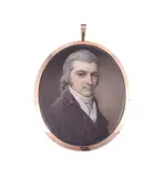 Portrait of a gentleman by Y William Naish, Watercolour on ivory, oval, sold Feb 2022