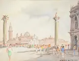 Untitled by Winton Aldridge, Watercolour and pen, heightened with white Both signed, offered Feb 2022