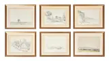 A set of eleven views Coloured pastel and pencil Each variously signed and dated Various sizes, the majority approx by James H. Morton, pastel and pencil, offered Feb 2022