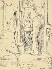 My cabin by Clifford Fishwick, Pen and ink, offered Feb 2022