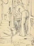 My cabin by Clifford Fishwick, Pen and ink, offered Feb 2022