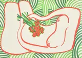 Nude with flowers by Edwina Sandys, Lithograph printed in colours, sold Feb 2022