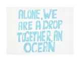 Alone, We Are a Drop Together, An Ocean Spray paint and stencil on paper, 2021 Signed and dated in pencil, numbered 68/100 50 x 70cm (19½ x 27½ in.) Unframed by Sam Durant, pencil, offered Feb 2022