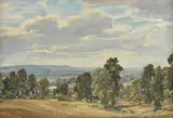 A set of five landscapes by Evelyn Cheston née Davy, Oil on canvas Variously signed and inscribed Two unframed, sold Feb 2022