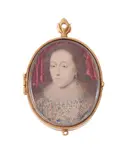 A lady by John Hoskins, Watercolour and bodycolour on vellum, oval, sold Dec 2021