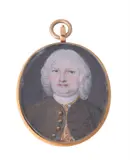 A gentleman by Y Peter Paul Lens, Watercolour on ivory, oval, offered Dec 2021