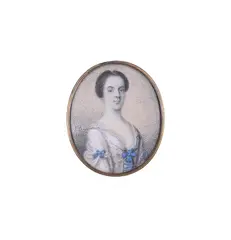 A lady by Y J. Lacon, 1751, Watercolour on ivory, oval, sold Dec 2021